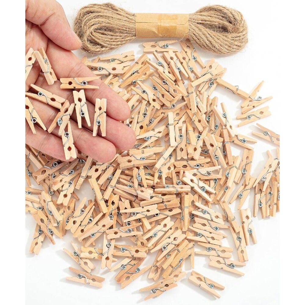 Mr. Pen- Wooden Mini Clothes Pins for Craft, Natural Wood, 9M-164misc003